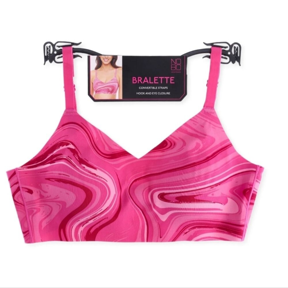 No Boundaries Junior's Wire-Free Bonded Voop Bralette, Size M